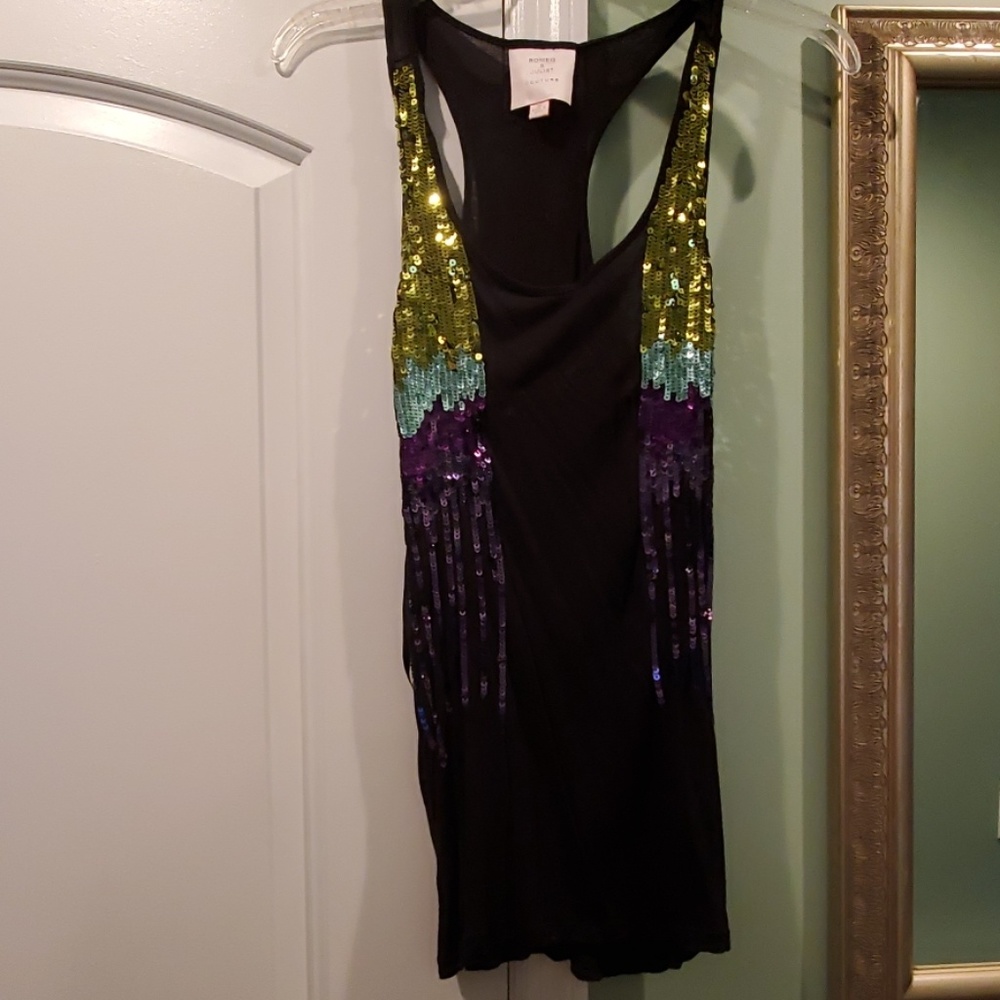 Black shimmer tank